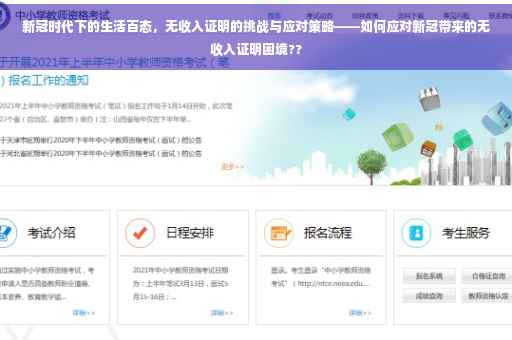 新冠时代下的生活百态，无收入证明的挑战与应对策略——如何应对新冠带来的无收入证明困境??