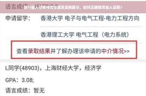 银行收入证明格式详解及实例展示，如何正确撰写收入证明？
