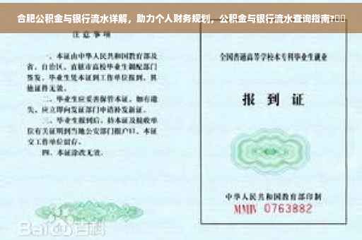 合肥公积金与银行流水详解，助力个人财务规划，公积金与银行流水查询指南?⚡️