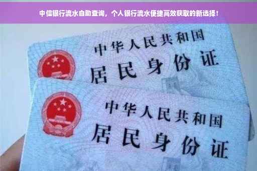 中信银行流水自助查询，个人银行流水便捷高效获取的新选择！