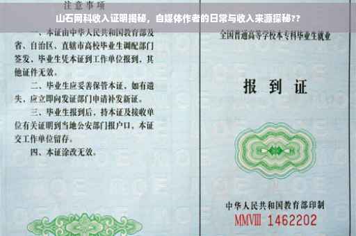 山石网科收入证明揭秘，自媒体作者的日常与收入来源探秘??