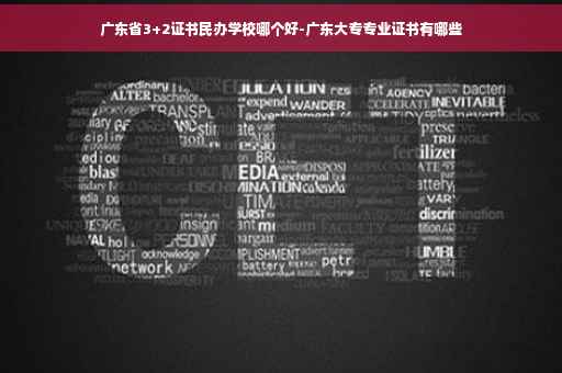 广东省3+2证书民办学校哪个好-广东大专专业证书有哪些