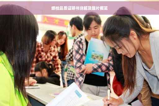 螺栓品质证明书详解及图片概览