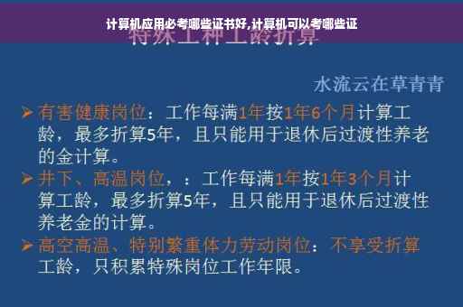 计算机应用必考哪些证书好,计算机可以考哪些证
