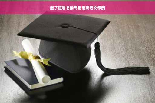 继子证明书撰写指南及范文示例