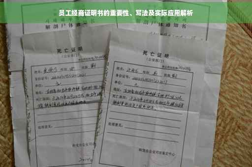 员工经商证明书的重要性、写法及实际应用解析