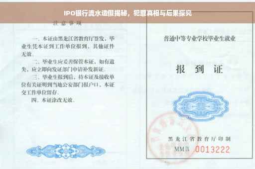 IPO银行流水造假揭秘，犯罪真相与后果探究