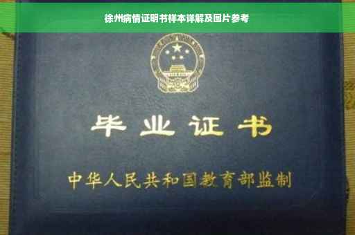 徐州病情证明书样本详解及图片参考