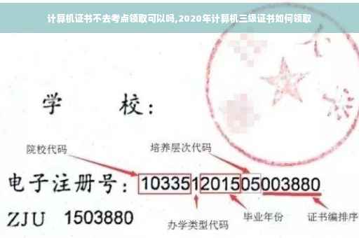 计算机证书不去考点领取可以吗,2020年计算机三级证书如何领取