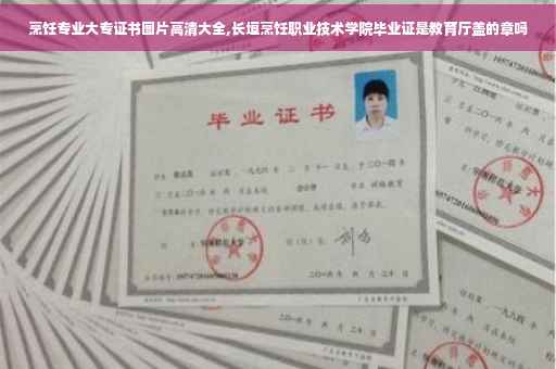 烹饪专业大专证书图片高清大全,长垣烹饪职业技术学院毕业证是教育厅盖的章吗