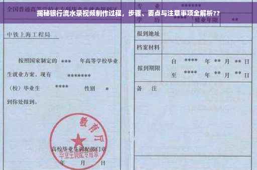 揭秘银行流水录视频制作过程，步骤、要点与注意事项全解析??