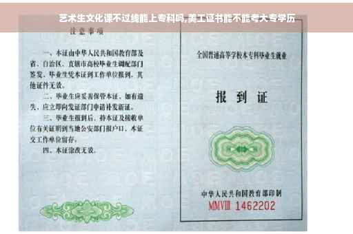 艺术生文化课不过线能上专科吗,美工证书能不能考大专学历