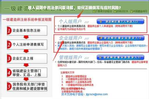 收入证明中的法律问题详解，如何正确撰写与应对风险？
