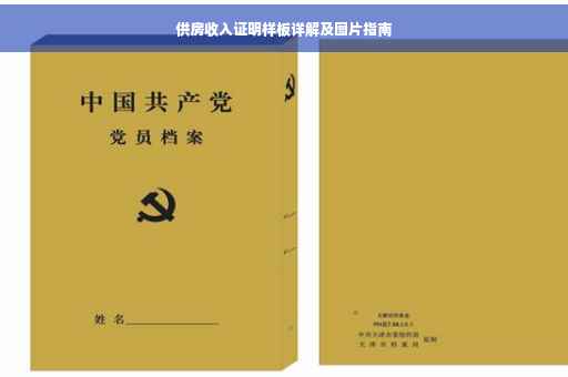 供房收入证明样板详解及图片指南