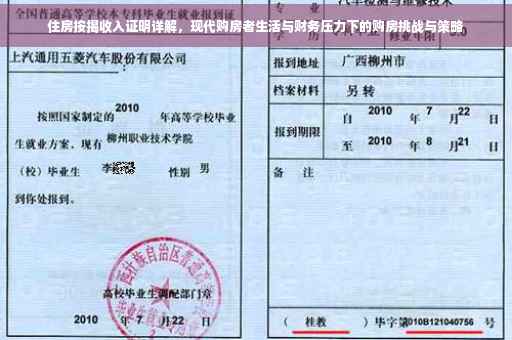 住房按揭收入证明详解，现代购房者生活与财务压力下的购房挑战与策略