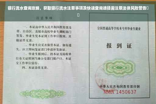 银行流水查询攻略，获取银行流水注意事项及快速查询途径需注意法律风险警告⚠️