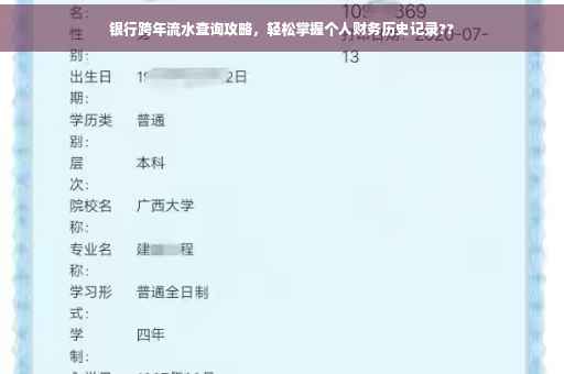 银行跨年流水查询攻略，轻松掌握个人财务历史记录??