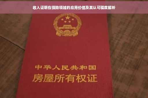 收入证明在保险领域的应用价值及其认可程度解析