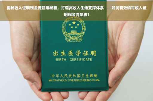 揭秘收入证明现金流管理秘籍，打造高收入生活支撑体系——如何有效填写收入证明现金流量表？
