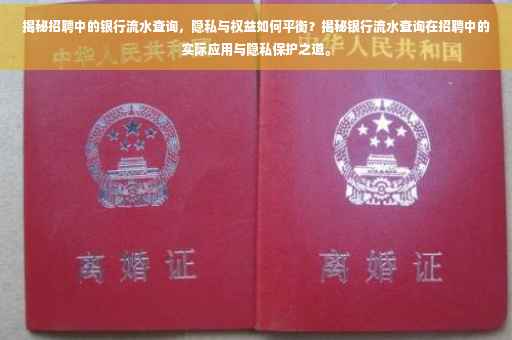 揭秘招聘中的银行流水查询，隐私与权益如何平衡？揭秘银行流水查询在招聘中的实际应用与隐私保护之道。