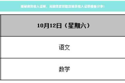 揭秘房贷收入证明，高额贷款获取攻略及收入证明模板分享！