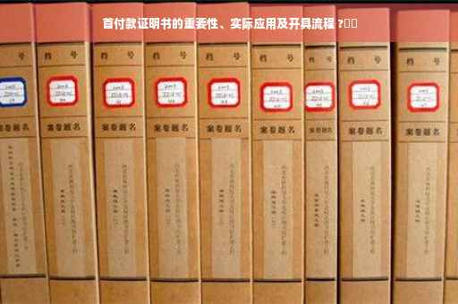 首付款证明书的重要性、实际应用及开具流程 ?⚡️