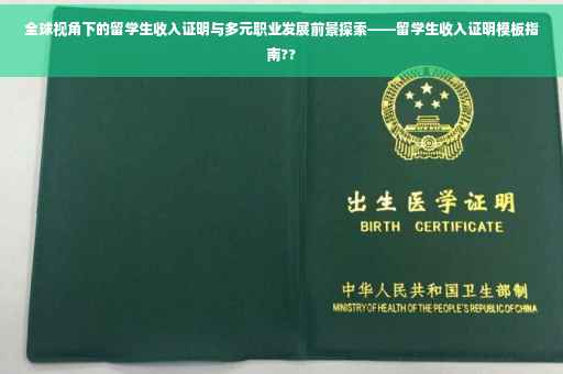 全球视角下的留学生收入证明与多元职业发展前景探索——留学生收入证明模板指南??