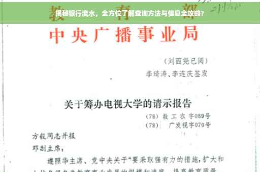 揭秘银行流水，全方位了解查询方法与信息全攻略?