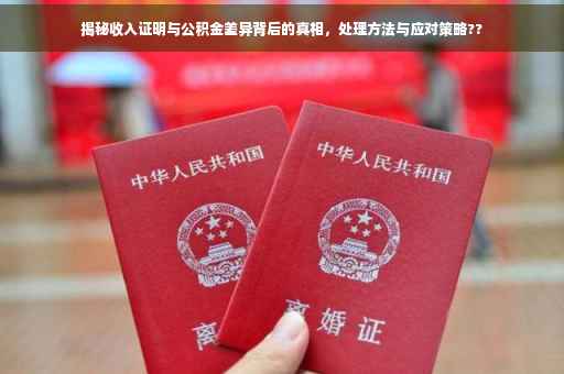 揭秘收入证明与公积金差异背后的真相，处理方法与应对策略??