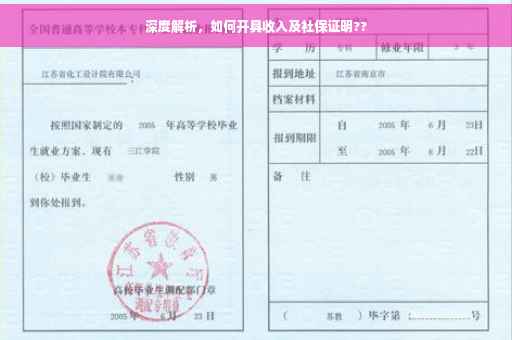 深度解析，如何开具收入及社保证明??
