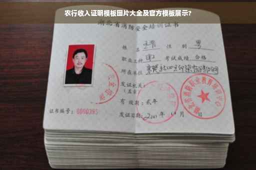 农行收入证明模板图片大全及官方模板展示?