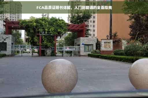 FCA品质证明书详解，入门到精通的全面指南
