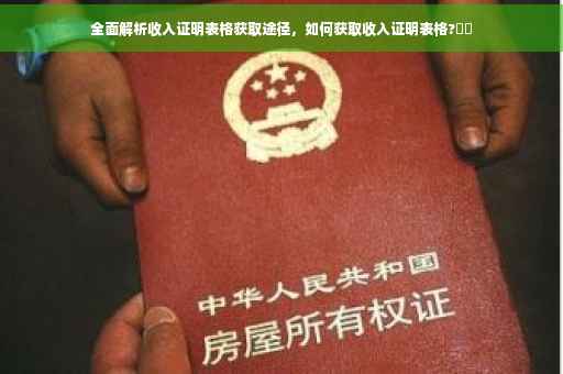 全面解析收入证明表格获取途径，如何获取收入证明表格?⚡️