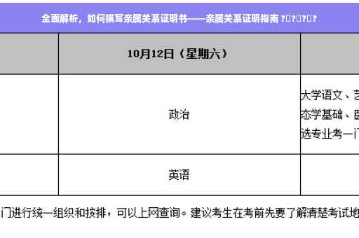 全面解析，如何撰写亲属关系证明书——亲属关系证明指南 ?‍?‍?‍?