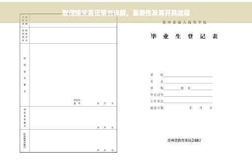 取保候关系证明书详解，重要性及其开具流程