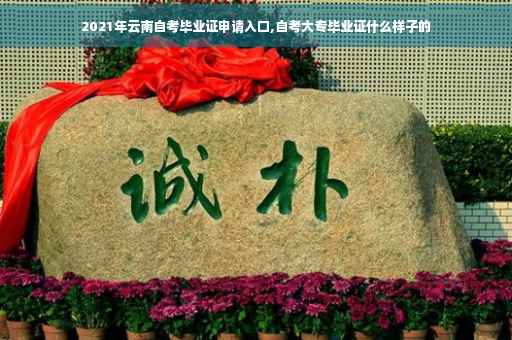 2021年云南自考毕业证申请入口,自考大专毕业证什么样子的