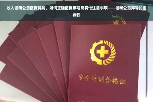 收入证明公章使用详解，如何正确使用序号及其他注意事项——揭秘公章序号的重要性