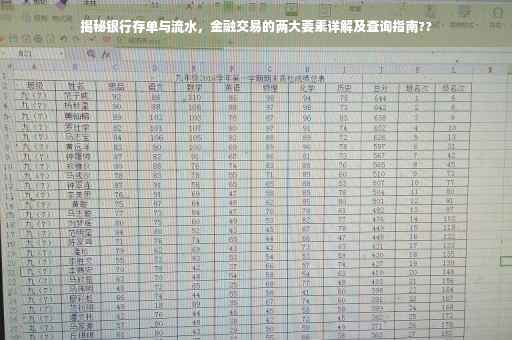 揭秘银行存单与流水，金融交易的两大要素详解及查询指南??
