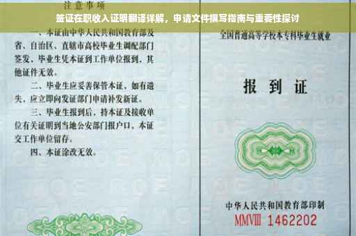 签证在职收入证明翻译详解，申请文件撰写指南与重要性探讨