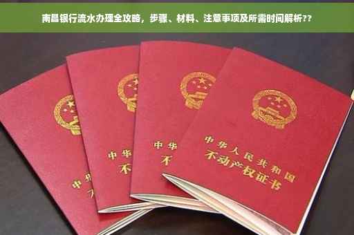 南昌银行流水办理全攻略，步骤、材料、注意事项及所需时间解析??