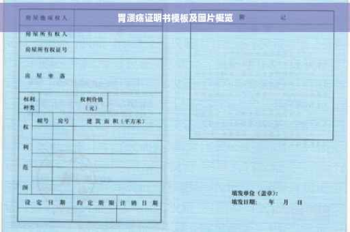 胃溃疡证明书模板及图片概览