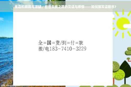 生命的脆弱与坚韧，爸爸生病之路的见证与感悟——如何撰写证明书？