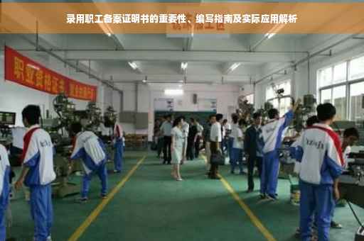 录用职工备案证明书的重要性、编写指南及实际应用解析