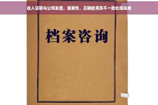 收入证明与公司发票，重要性、正确使用及不一致处理指南