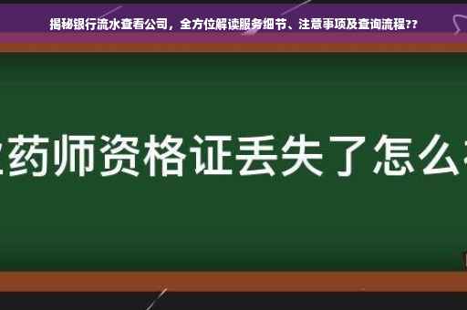 揭秘银行流水查看公司，全方位解读服务细节、注意事项及查询流程??