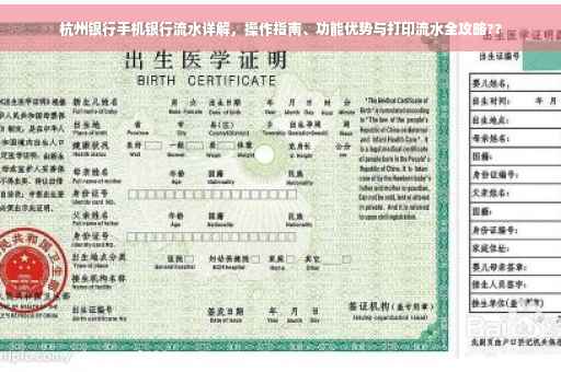 杭州银行手机银行流水详解，操作指南、功能优势与打印流水全攻略??