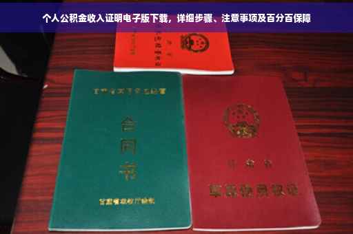 个人公积金收入证明电子版下载，详细步骤、注意事项及百分百保障