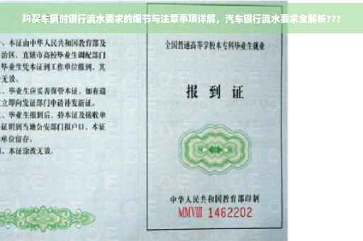 购买车辆时银行流水要求的细节与注意事项详解，汽车银行流水要求全解析???