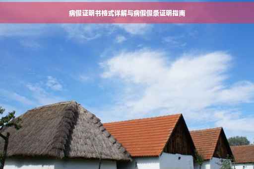 病假证明书格式详解与病假假条证明指南