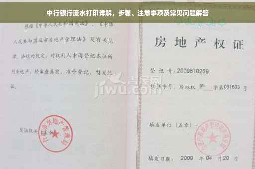 中行银行流水打印详解，步骤、注意事项及常见问题解答